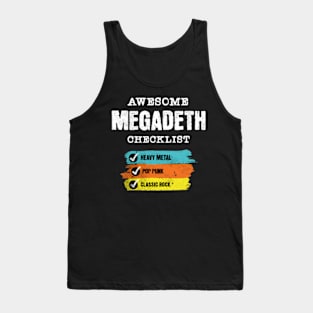 Awesome megadet checklist Tank Top